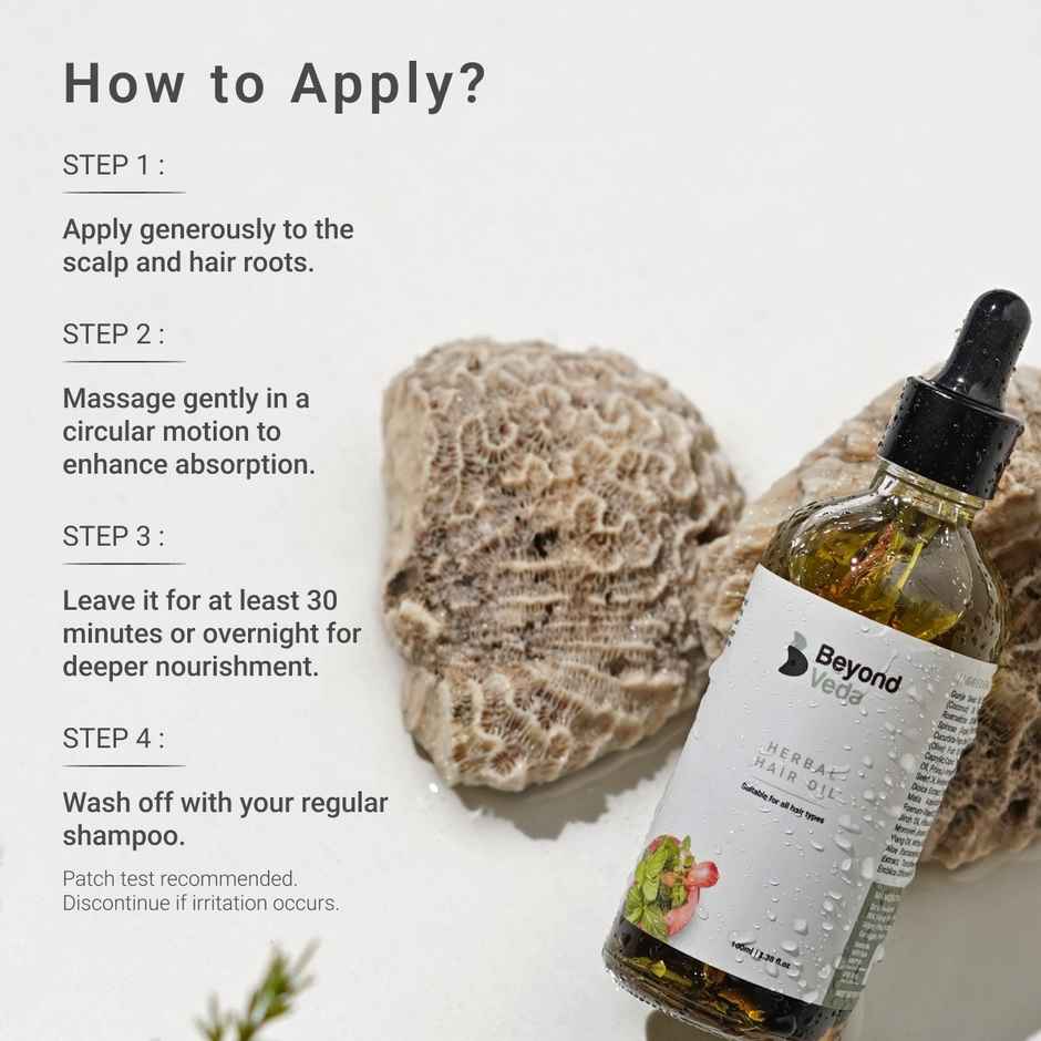 Beyond Veda Herbal Hair for Hairfall control, Powered by 27+ Herbs,100% Natural and Mineral Oil Free
