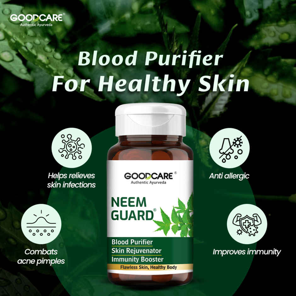 Goodcare Neem Guard Ayurvedic Capsules For Clear And Healthy Skin 60 Capsules