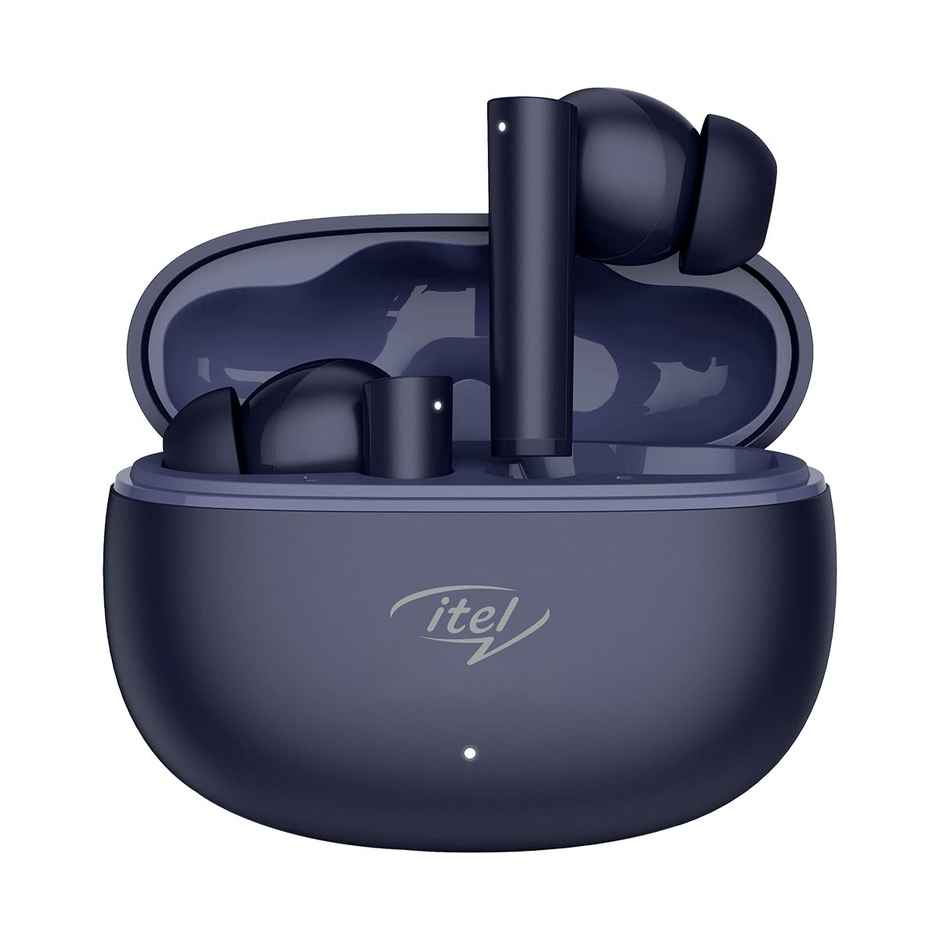 itel Buds Ace 2 - Quad Mic Enc, 13Mm Bass, 50H Playtime, Fast Charge, Ipx5, Bt 5.0, Type-C (Blue)