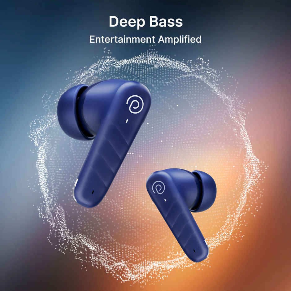 pTron Bassbuds Spark TWS Earbuds w 40hrs Playtime, Clear Calls, Pristine Audio and PX5 | Blue