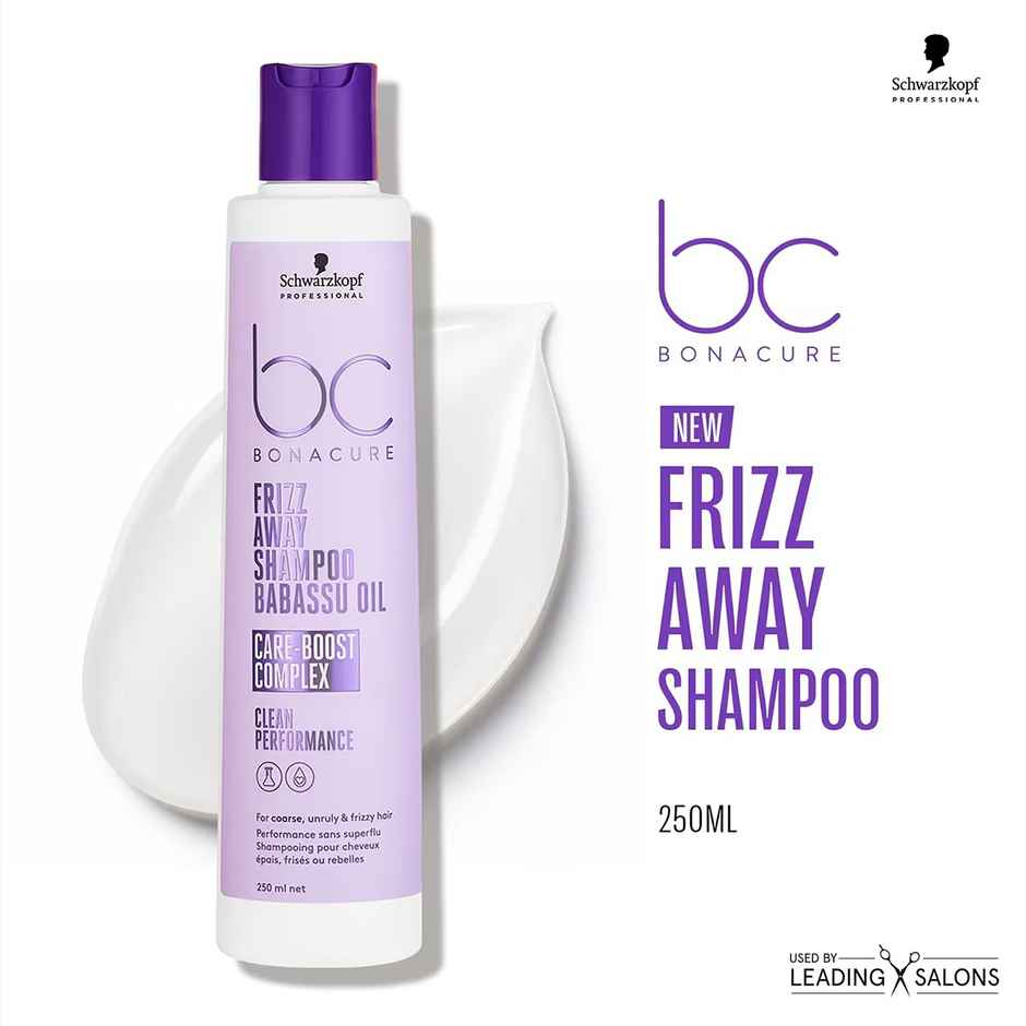 Schwarzkopf Professional Bonacure Frizz Away Shampoo With Babassu Oil,With Vegan Keratin(250ml) & Schwarzkopf Professional Bonacure Frizz Away Conditioner With Babassu Oil With Vegan Keratin(200ml) Combo
