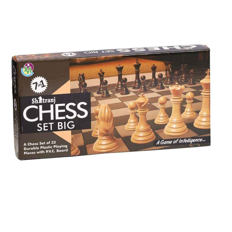 Millennium Chess Set Big | 7 in 1 PVC Board | 5+ years