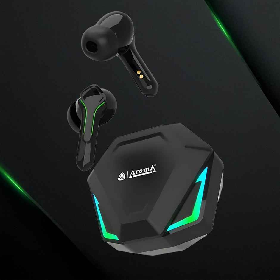 Aroma NB138 Bound - 60 Hours Playback | TWS | ANC with 32dB Noise Cancellation | Black