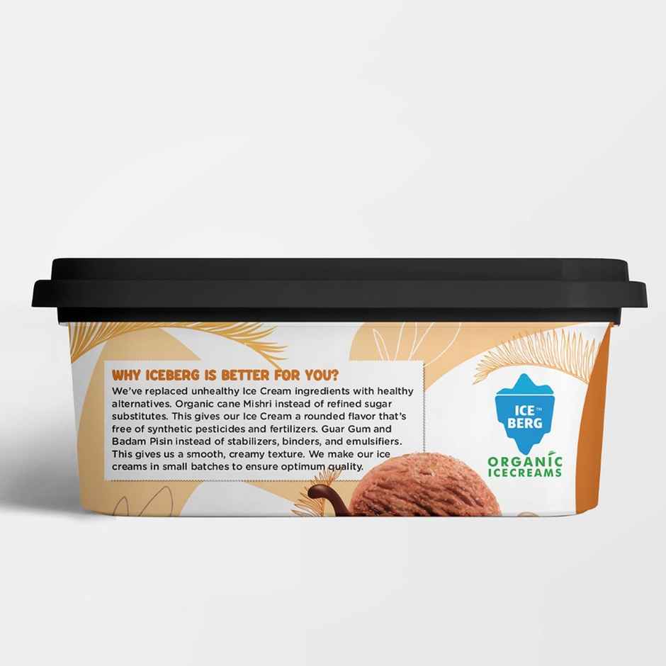 Iceberg Belgium Dark Chocolate Organic Ice Cream Tub