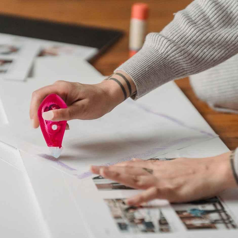 Saya Adhesive Roller Tape - Smooth, Precise, and Mess-Free Application | Assorted