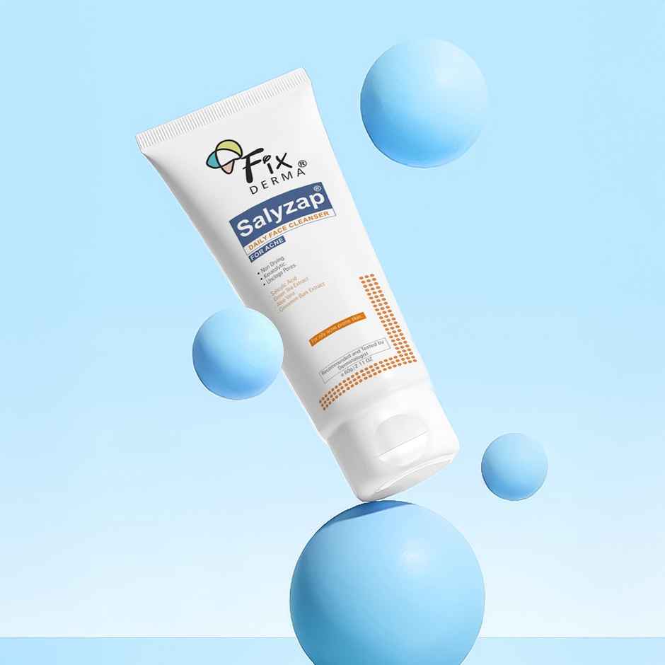 Fixderma 2% Salicylic Acid Face Wash for Acne Control, Oil-Free Cleanser