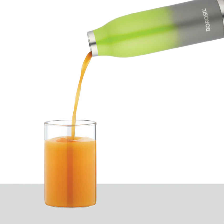 Borosil Stainless Steel Hydra Colourcrush Vacuum Insulated Flask Water Bottle | 700 ml | Green