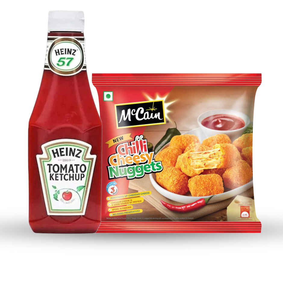 Heinz Tomato Ketchup (435g) & Mccain Chilli Cheesy Nuggets (250g) Combo 