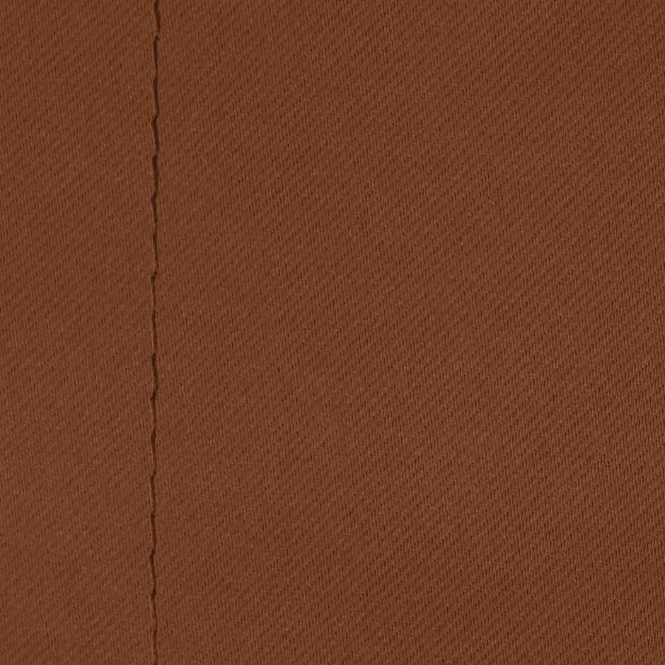 Story@Home 300 GSM 9 feet Faux Silk Blackout 1 U Long Door Curtain | Brown