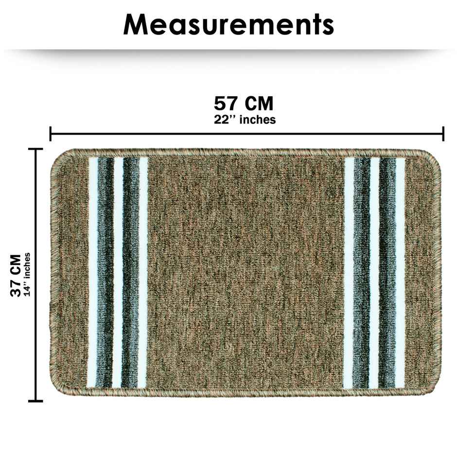 Bedspun Nylon Anti Slip Floor Mat - Brown