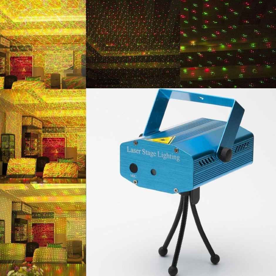 Desidiya Mini Laser Projector Stage Lighting Party & Dj Lights With Tripod - Assorted