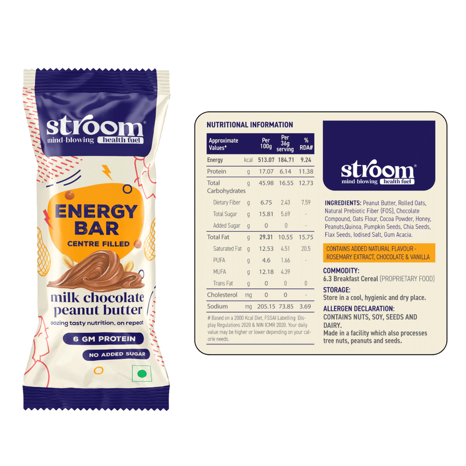 Stroom Milk Chocolate Peanut Butter Energy Bars