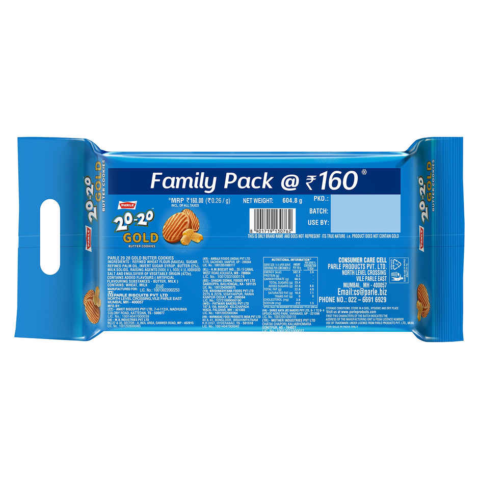 Parle 20-20 Gold Butter Cookies