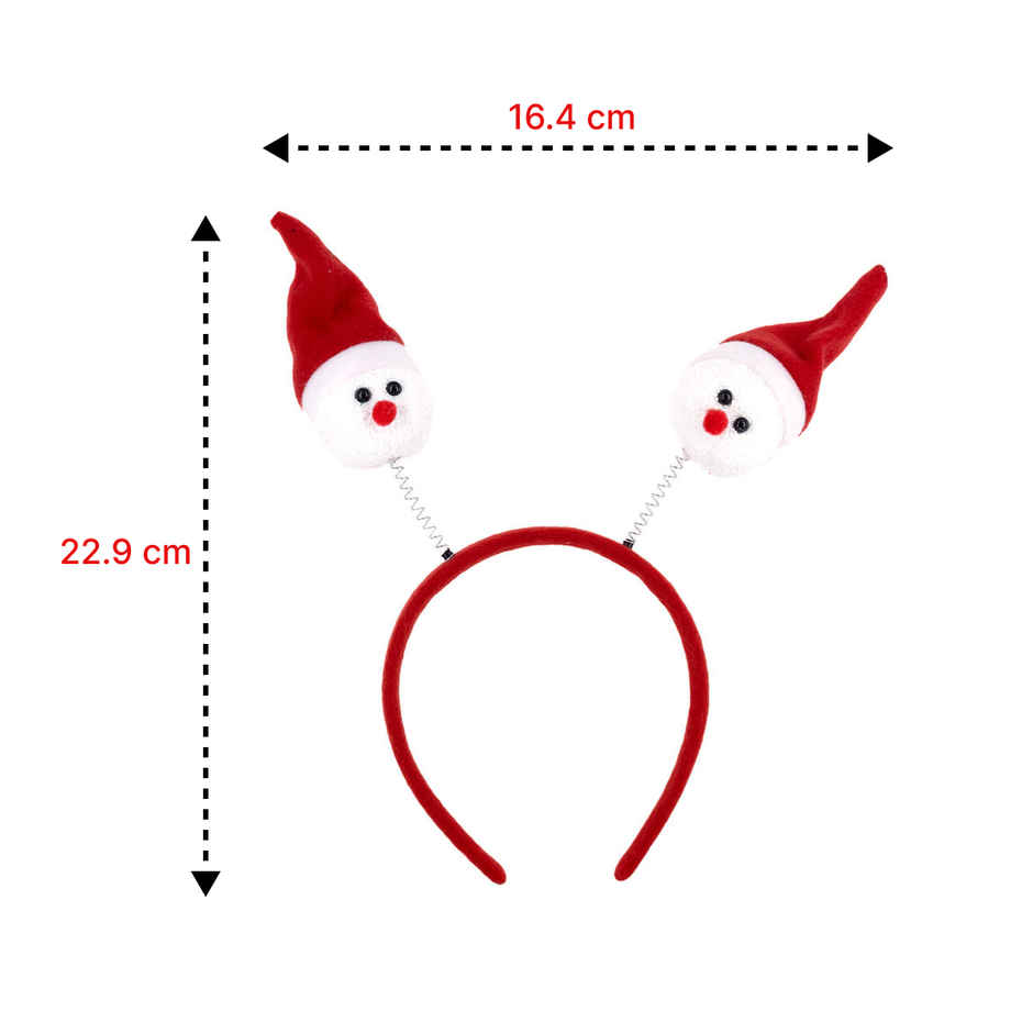 Christmas Snowman With Red Cap Hairband Assorted | Gullak