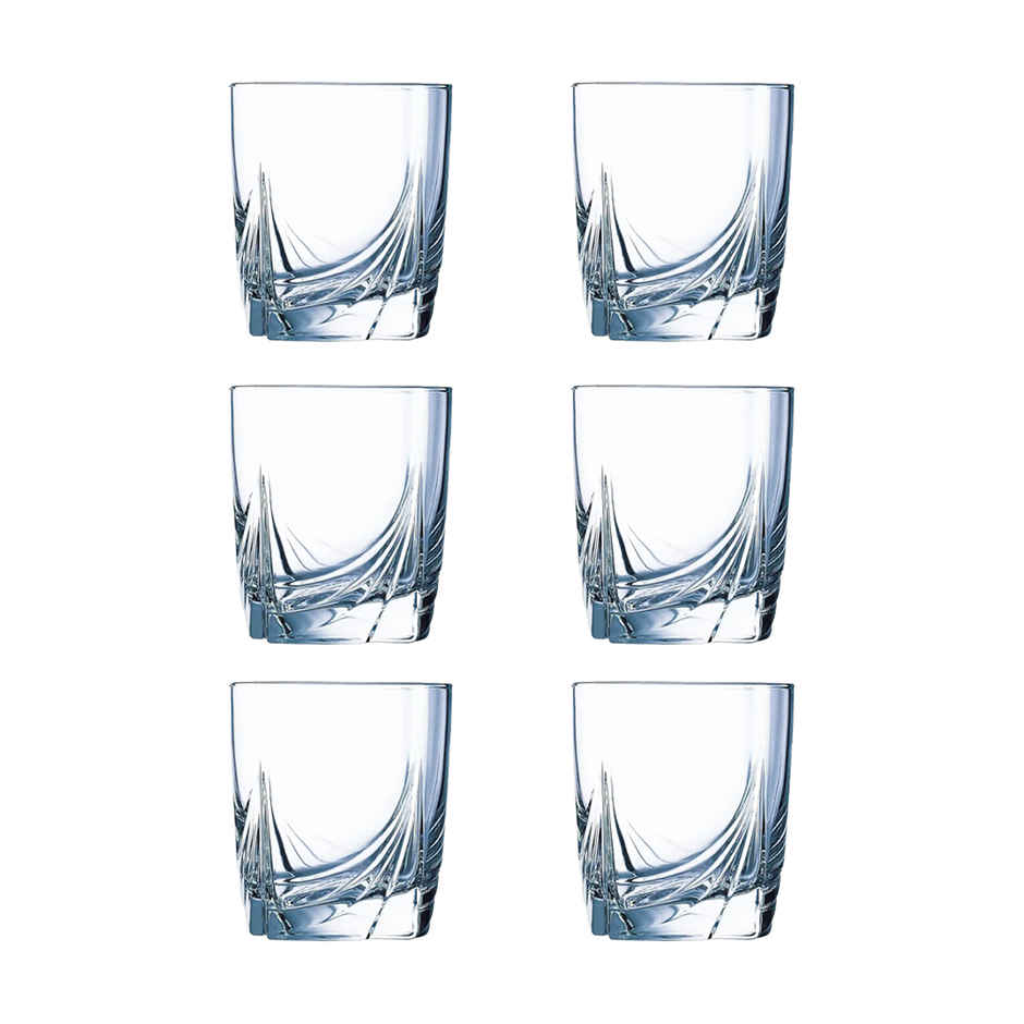 Ascot Whiskey Glass Set | Durable | Dishwasher Safe | Elegant Cocktail Tumblers | 300 ml | Luminarc