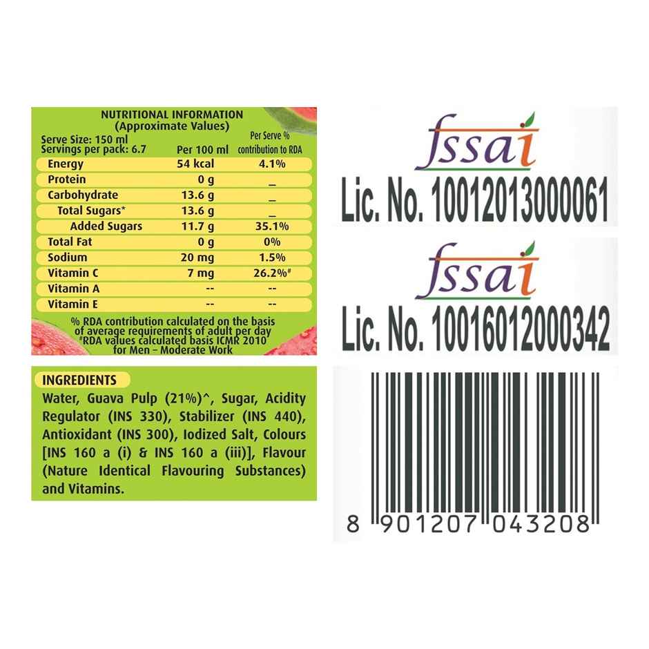 Dabur Real Fruit Power Vitamin Boost Guava Juice