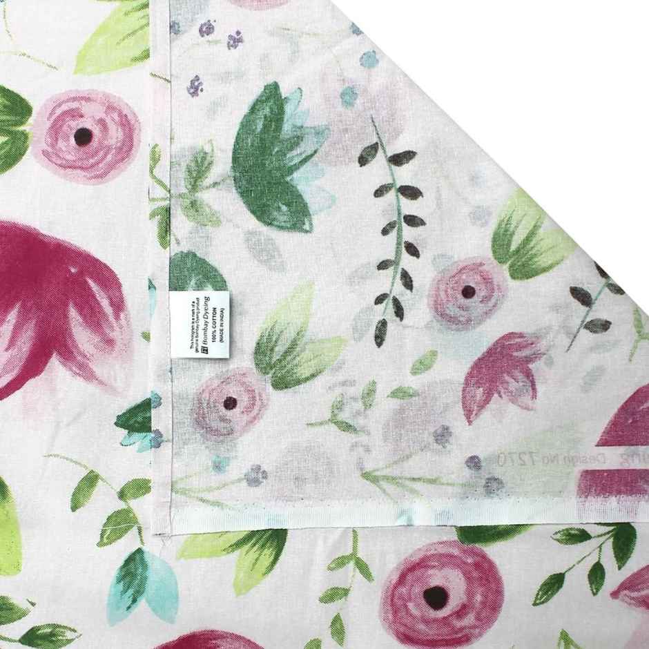 Bombay Dyeing Ivyrose 110 Tc 100% Cotton Queen Bedsheet With 2 Pillow Covers - Pink Olive