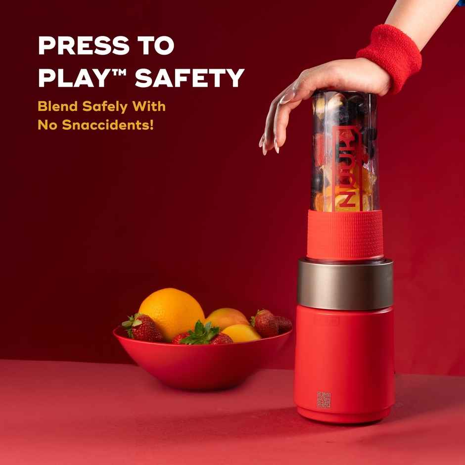 Nuuk Krush Blender | 6 Patended Titanium Blades | 24500 RPM Motor | 500W | Nuuk Red