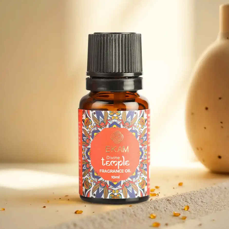 EKAM Temple Bloom Aroma Oil | 10 ml | Luxury Fragrance Oil For Homes & Yoga Spaces | Aromatic Scent