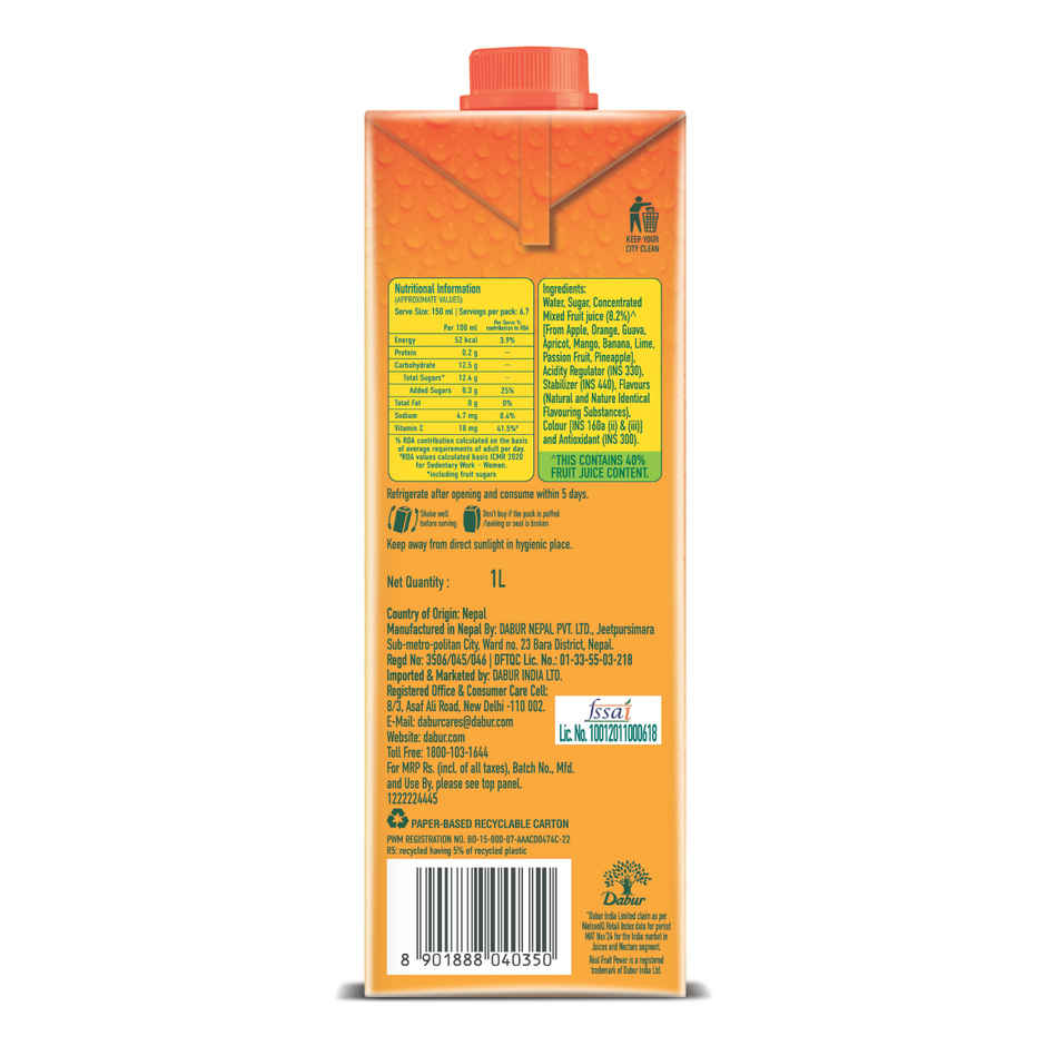 Dabur Real Mixed Fruit Juice | Fruity & Convenient