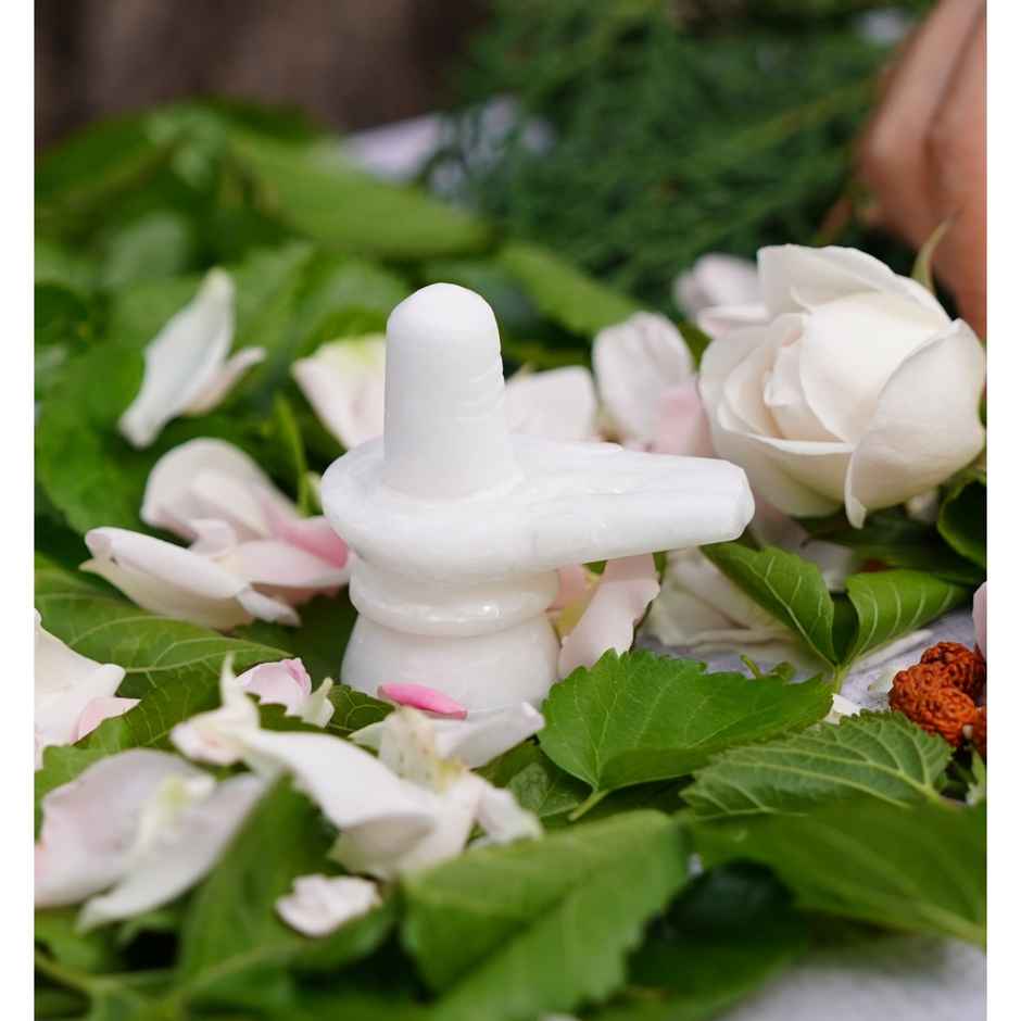 White Marble Shivling | Shiva Lingam for Spiritual Pooja | Servdharm