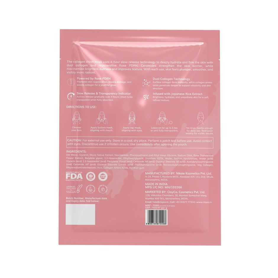 Clayco Rice & Ceramide Collagen Sheet Mask with PDRN