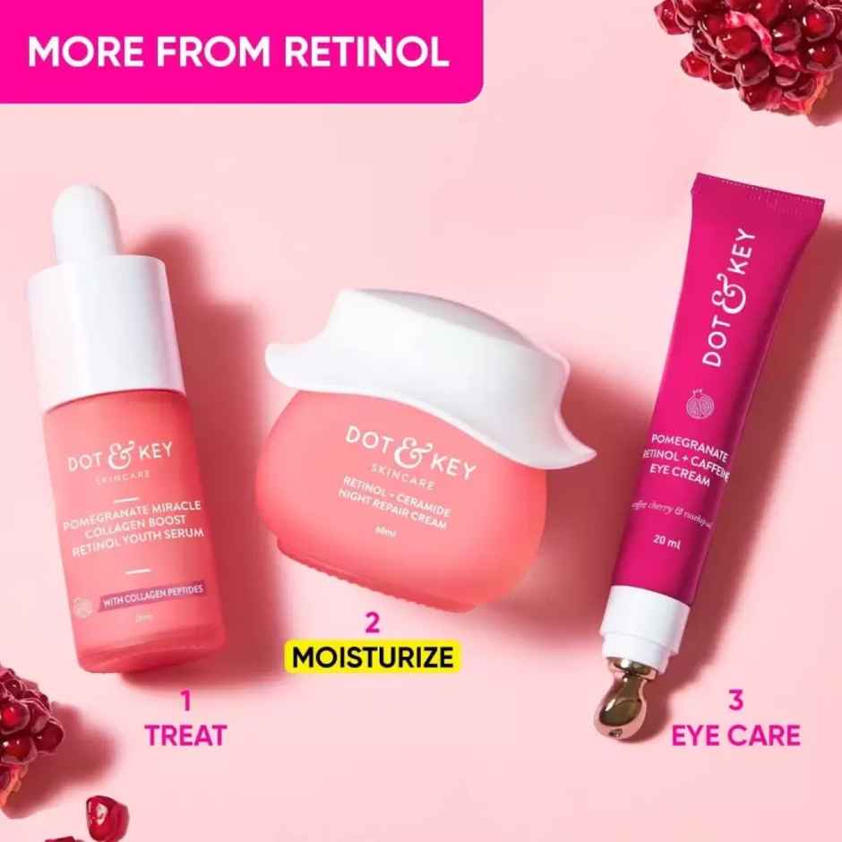 Dot & Key Retinol Night Cream With Ceramides Hyaluronic & Hibiscus Smoothes Wrinkles Fine Line