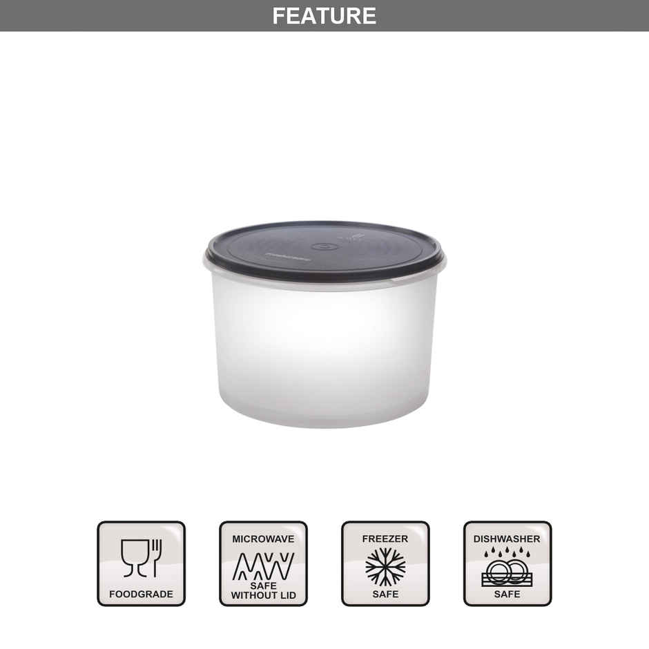 Joyo Fresherware Round Plastic Storage Container,Airtight,BPA Free, Leakproof,2 ltr-Assorted