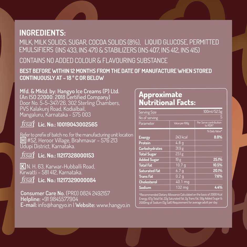 Hangyo Belgian Chocolate | Tub | Premium Chocolate Treat