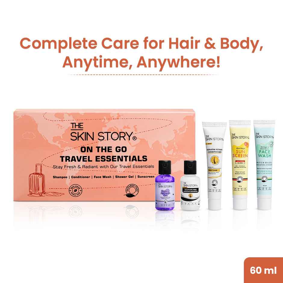 The Skin Story On-The-Go Travel Kit Bath and Body Pack For Men & Women