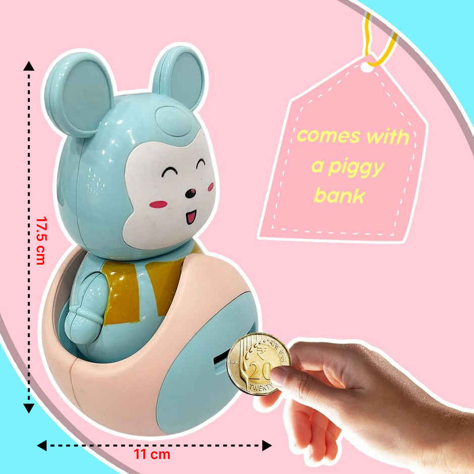 Wembley 2 In 1 Baby Roly Poly Money/Piggy Bank Musical Toys For Kids With Light And Sound