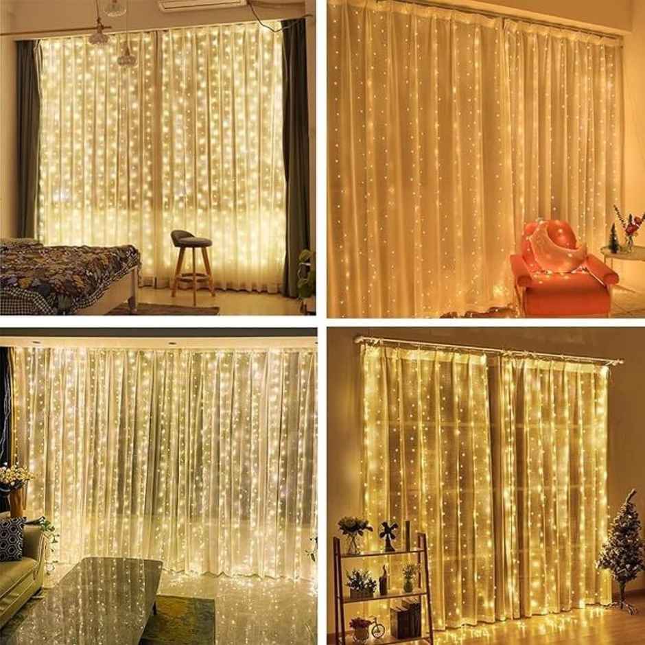 Desidiya Fairy Curtain Light With Remote 10 x 10 Feet - Magical Ambiance For Weddings And Events