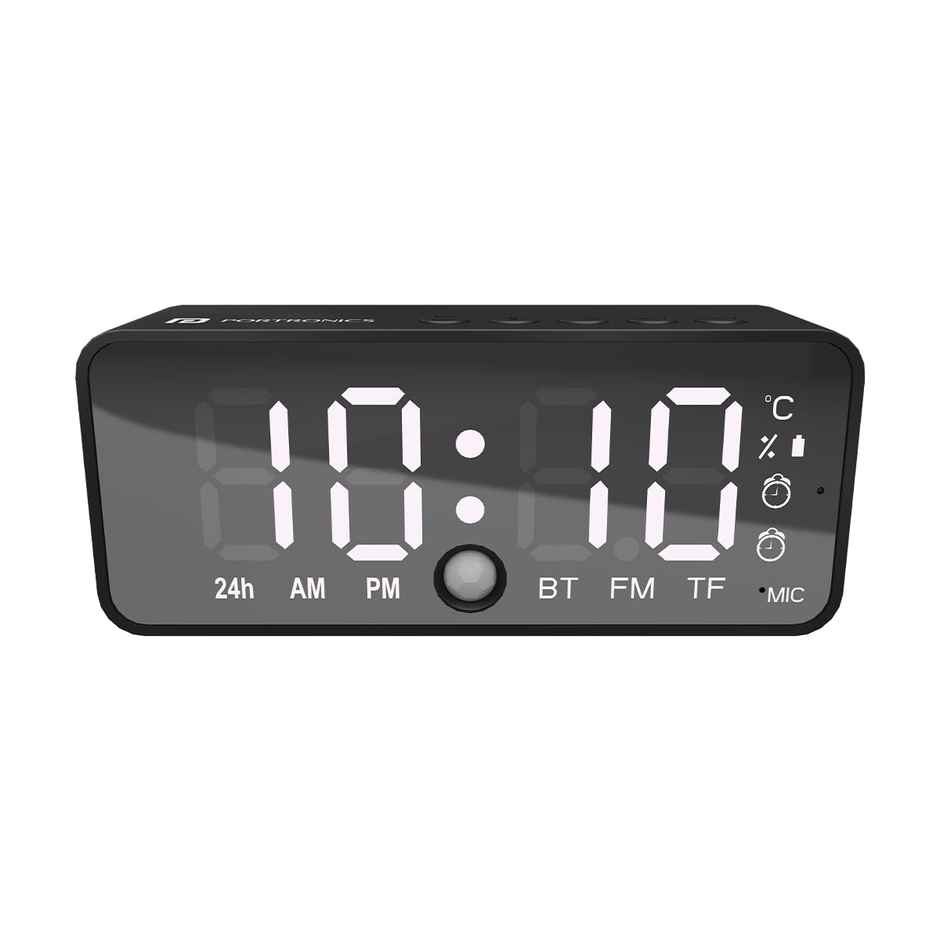Portronics Pixel 4 5 W Portable Speaker - Digital Alarm Clock | Motion Sensor