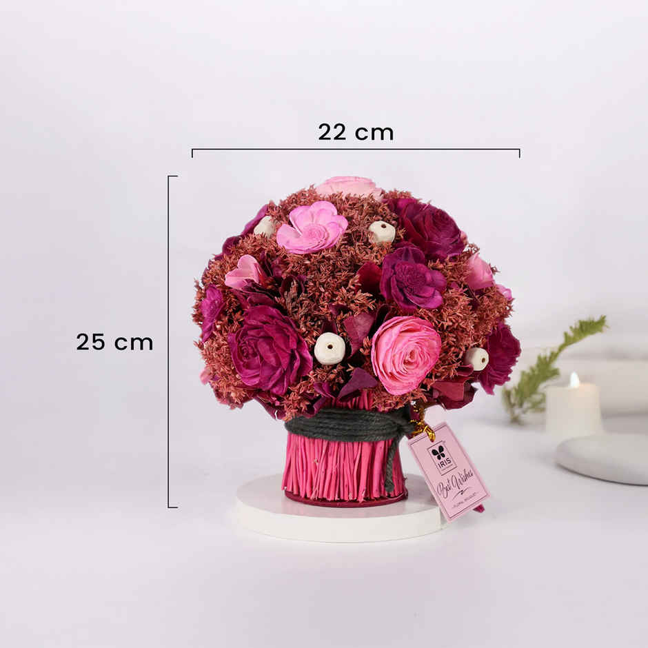 Mini Fragranced Dry Flower Bouquet with Spray | Ideal for Gifting | IRIS