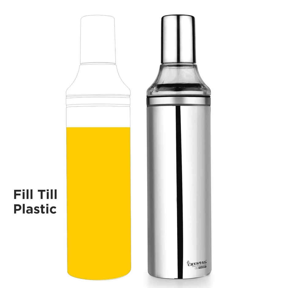 Crystal Stainless Steel Oil Pourer/ Dispenser 1000 ml