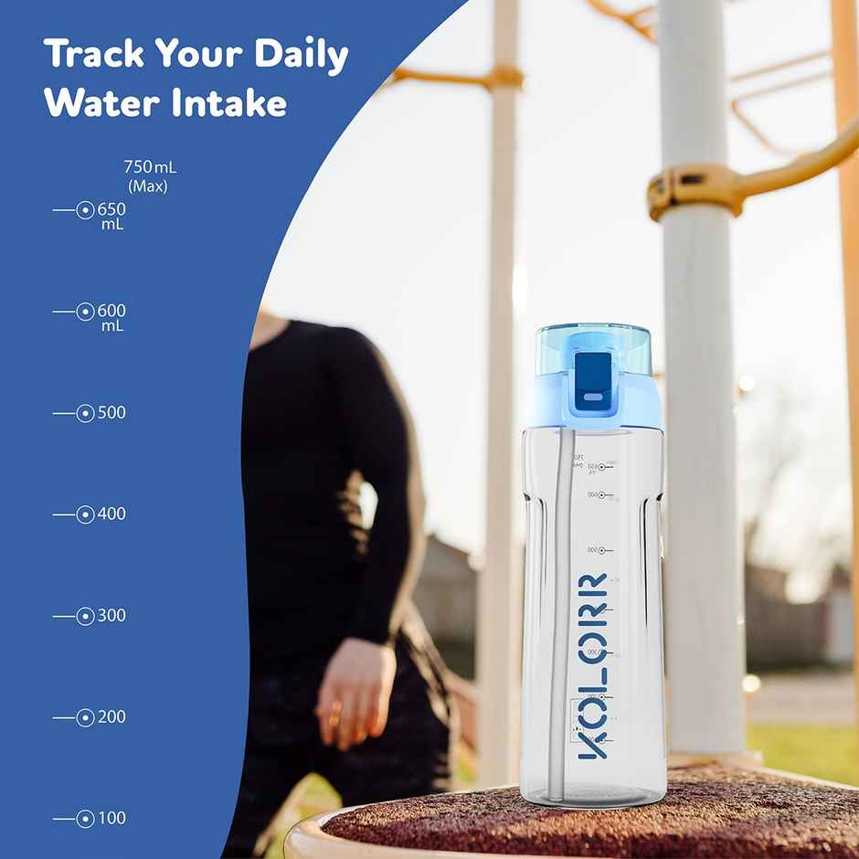 Kolorr Glide + 750 ml Bottle | Light Blue & Blue | Ideal for Travel & Everyday Hydration