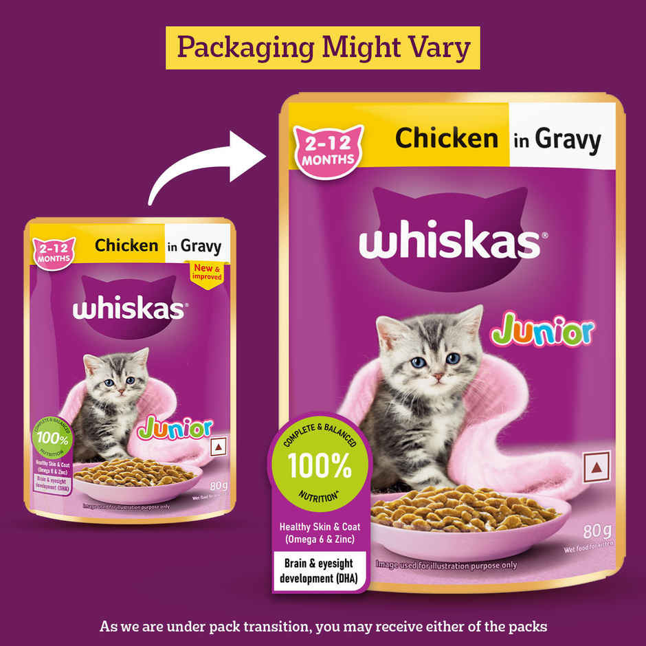 Whiskas Junior Chicken in Gravy Wet Cat Food Combo