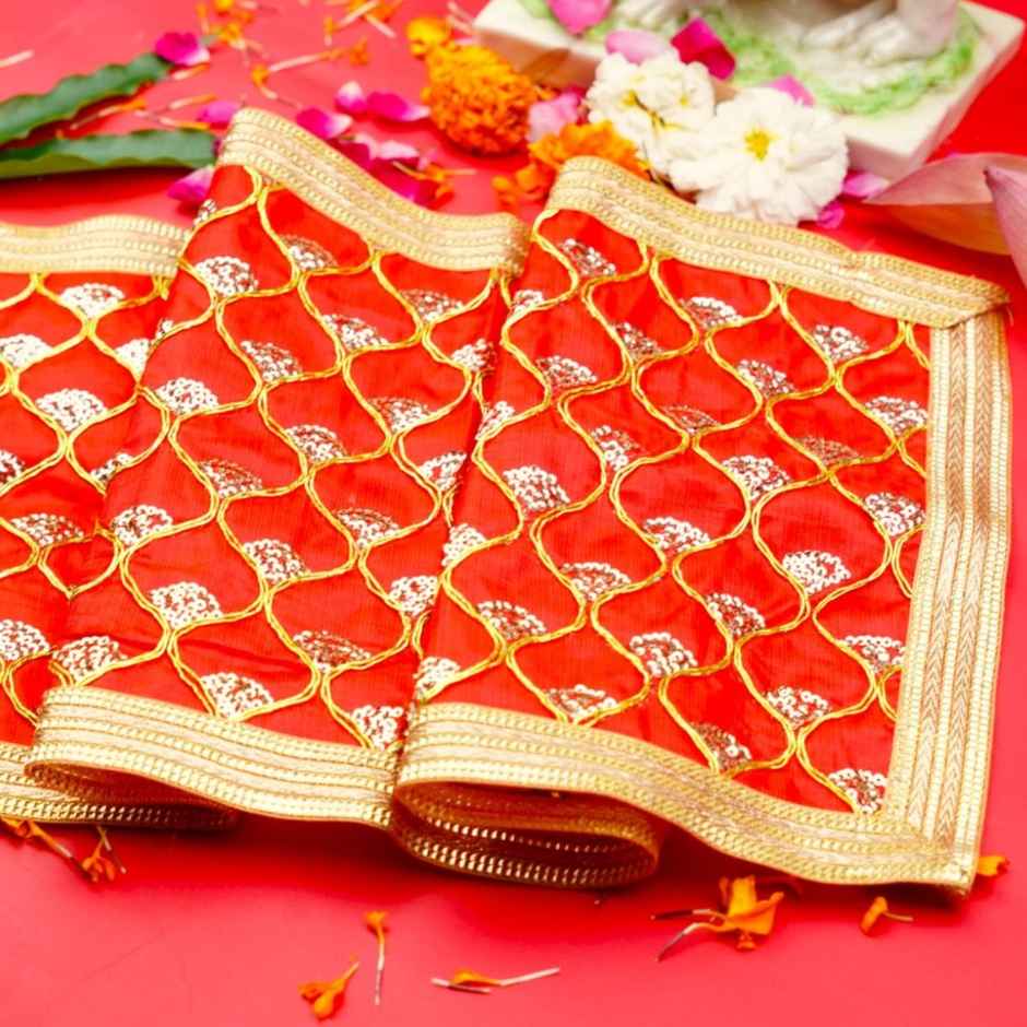 ServDharm Red Mata Chunri | 26 x 11 Inches