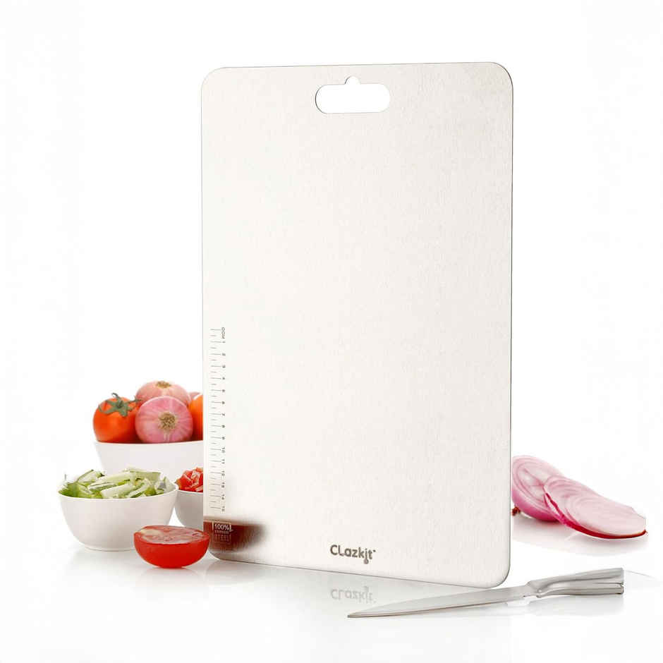 Clazkit Large Stainless Steel Chopping Cutting Board Vegetable (360 x 250 x 1mm)