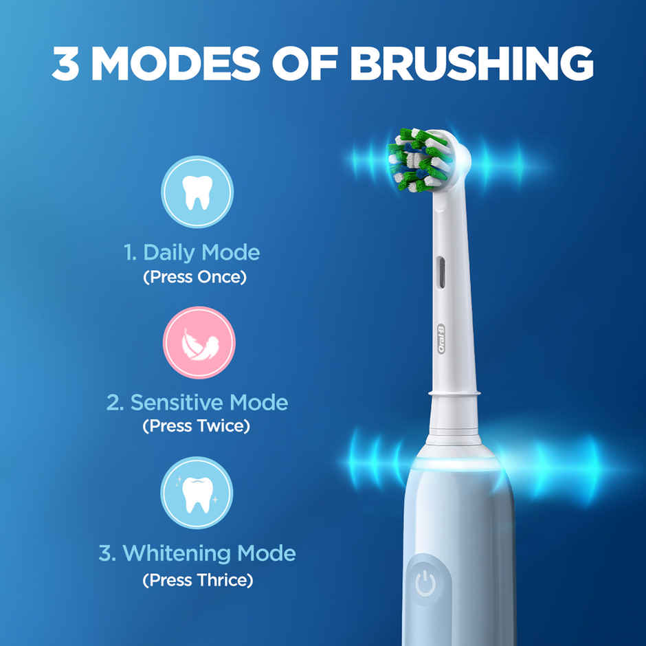 Oral-B Pro3 Rotating Electric Toothbrush | 3 Brush Modes Pro Timer | Pressure Sensor