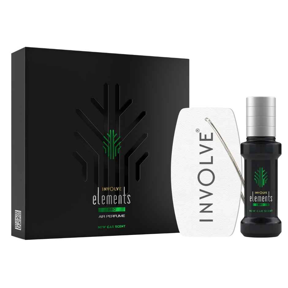 Involve Your Senses Elements Pro-New Car Scent Strong Leather Car Scent Spray With Hanging Card