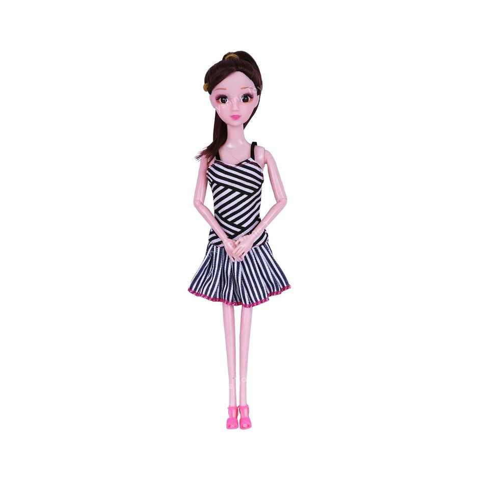 Toyshine Kally Fashion Doll with 3D Eyes | Folding Hands & Glitter Dress | Model B