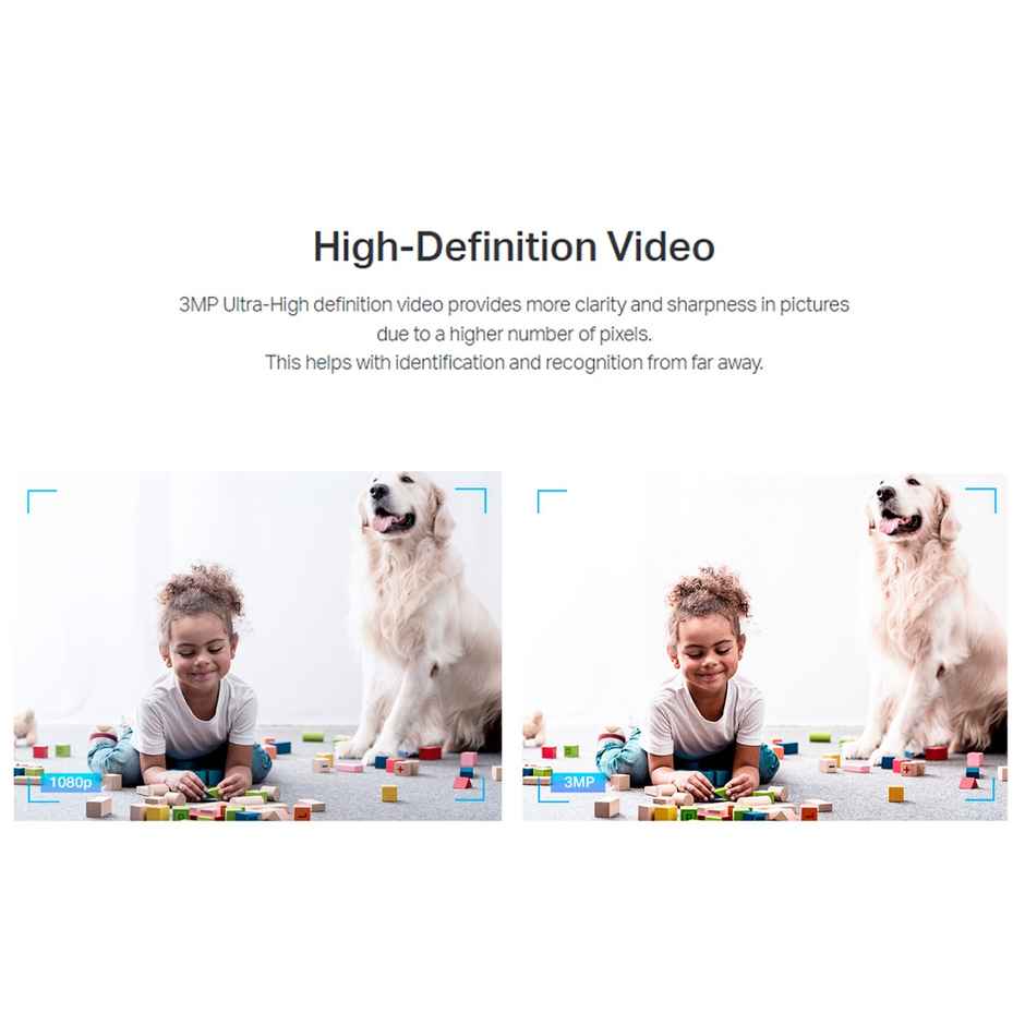 TP-Link Tapo Indoor CCTV C110, 3MP (2304, 1296P) Ultra-High-Definition Video Smart Wi-Fi Security Camera | Alexa Enabled | 2-Way Audio| Night Vision| Motion Detection - White