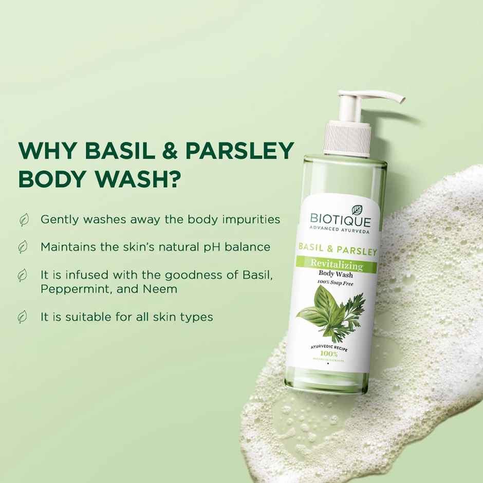 Biotique Basil And Parsley Revitalizing Body Wash