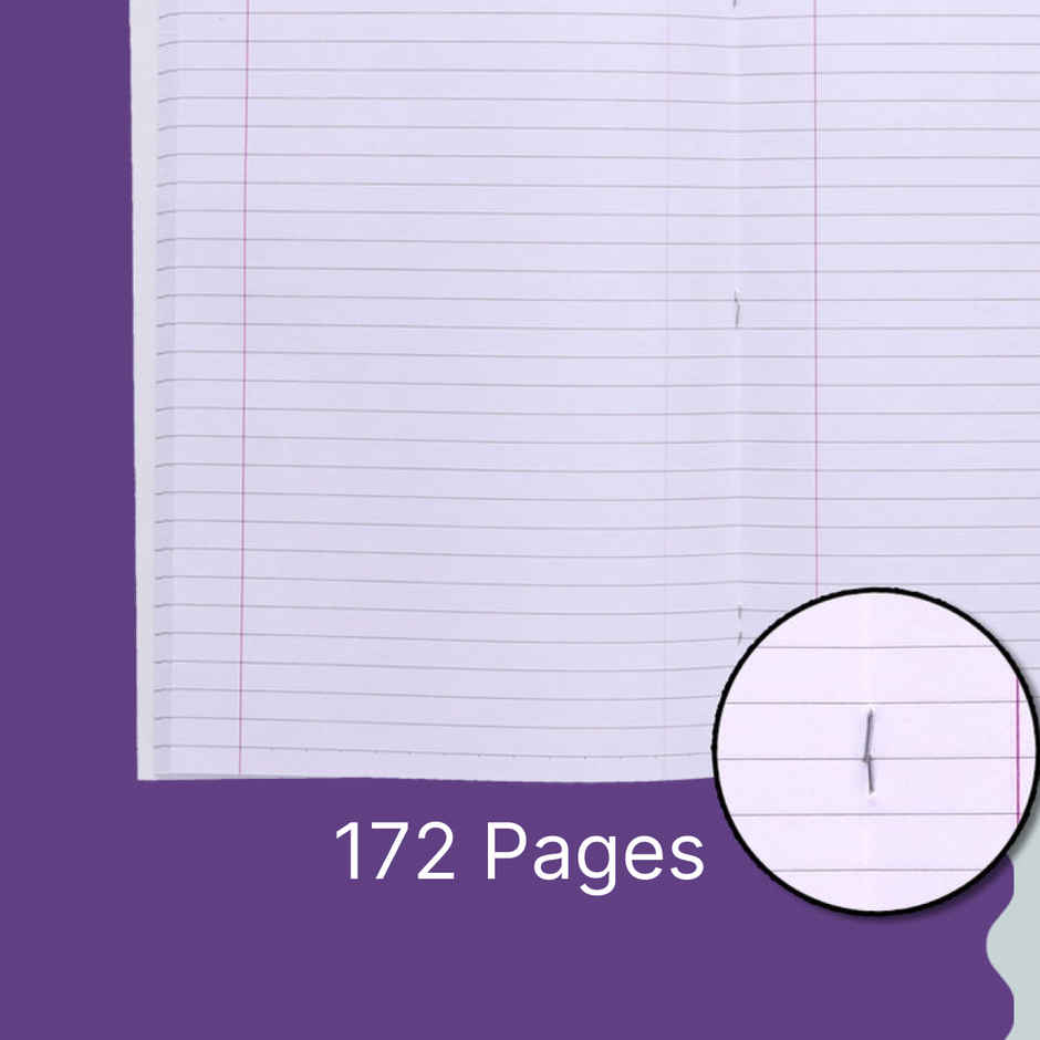 Navneet Youva Soft cover Single Line 172 Pages Long Notebook for Students 17cm x 27cm