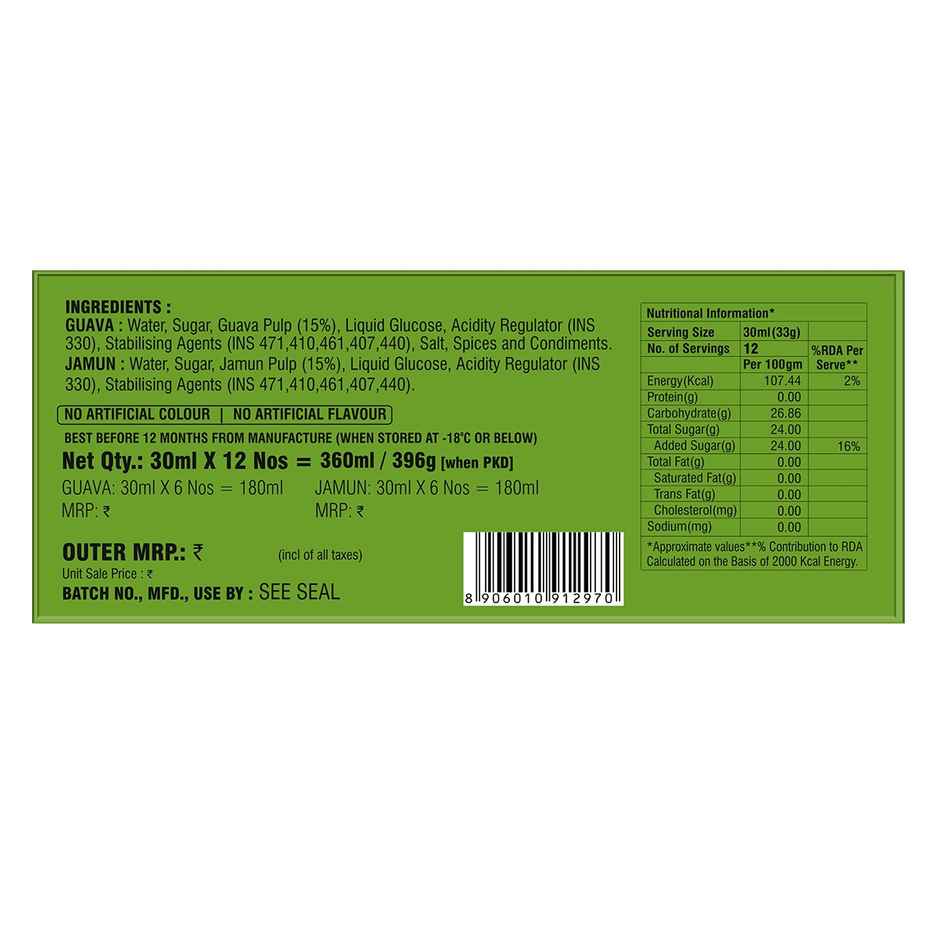 Dairy Day FruitSip Ice Pops - Jamun Guava