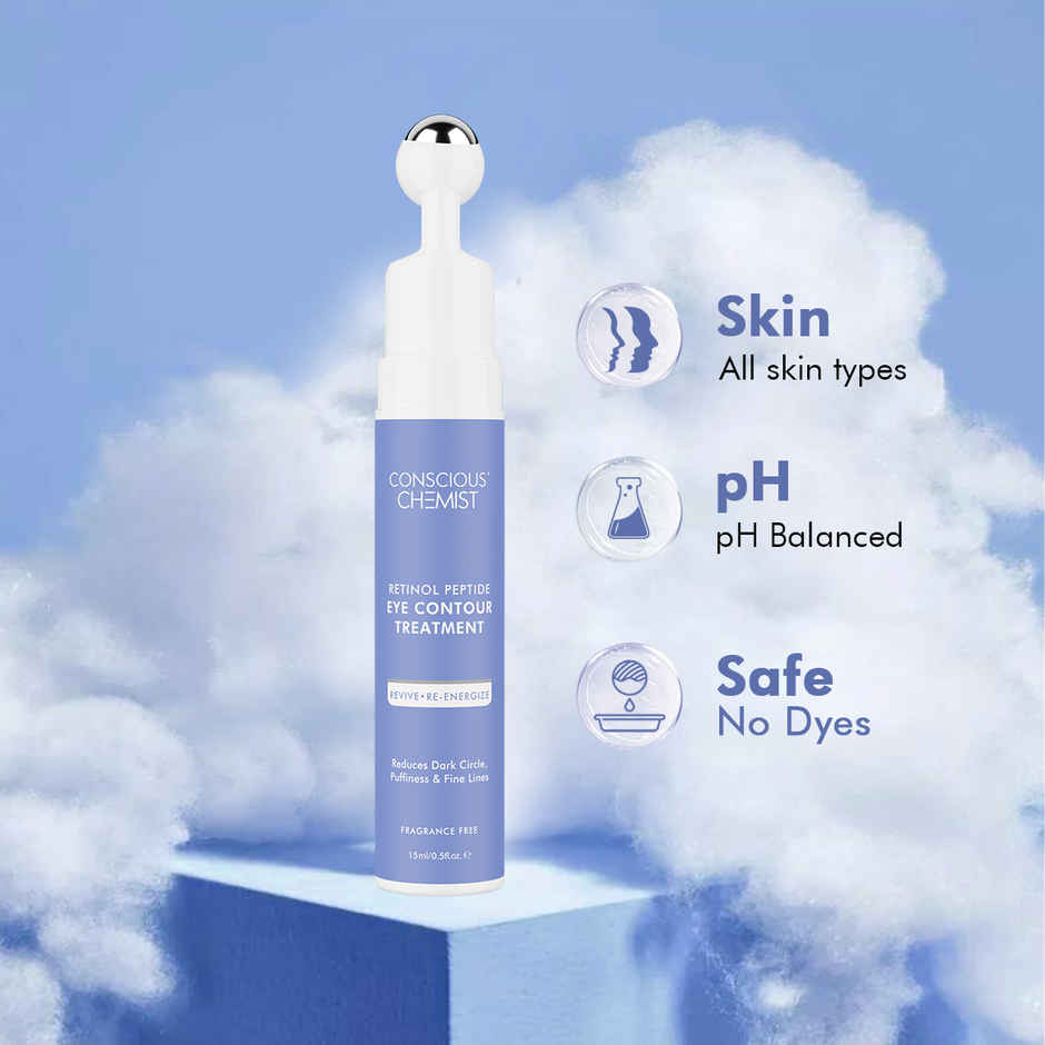 Conscious Chemist Retinol Peptide Under Eye Cream (Serum) For Dark Circles & Puffines