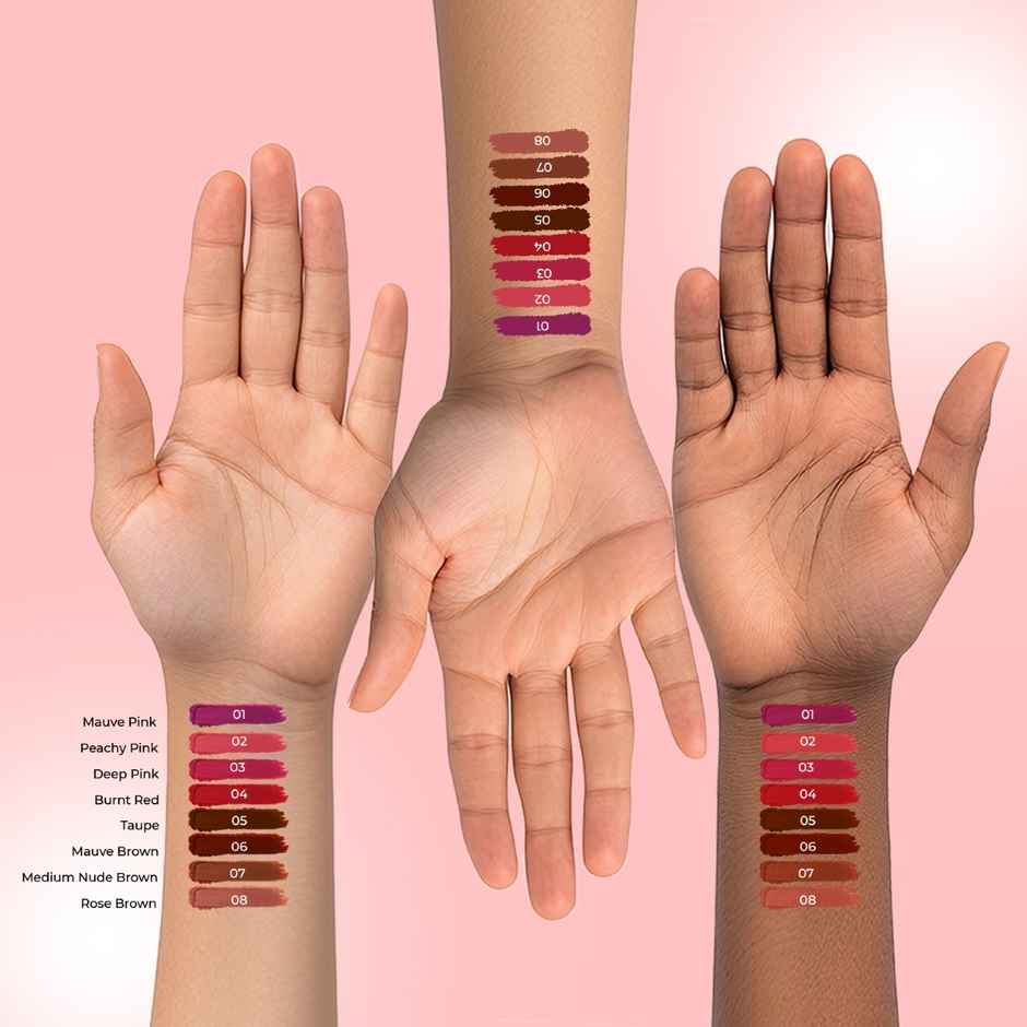 Just Herbs Ayurvedic Micro Mini Kit | Matte Lipsticks Long Lasting Travel Friendly