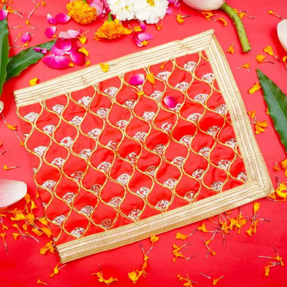 ServDharm Red Mata Chunri | 26 x 11 Inches