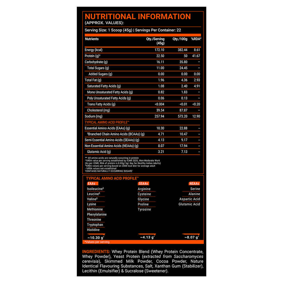 FUELONE Impact Whey Protein Powder | Chocolate